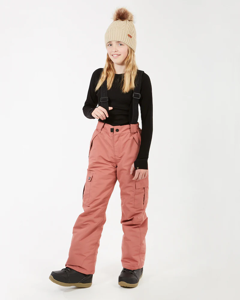 Scoobie II Kids Ski Pant with removable Braces 10-16 years Dusty Pink - Image 3
