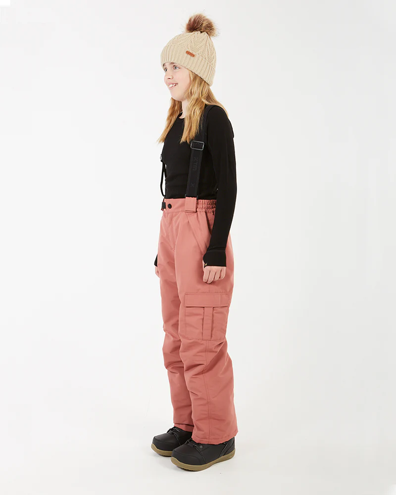 Scoobie II Kids Ski Pant with removable Braces 10-16 years Dusty Pink - Image 4