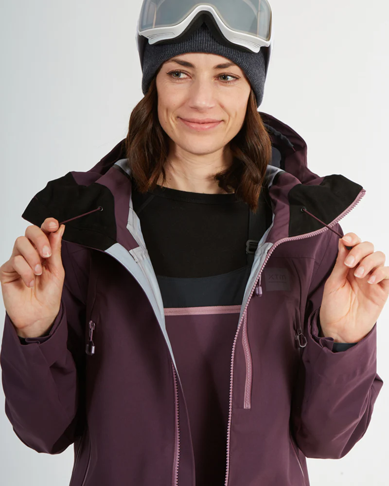 Solitaire Ladies Ski Jacket Plum - Image 16