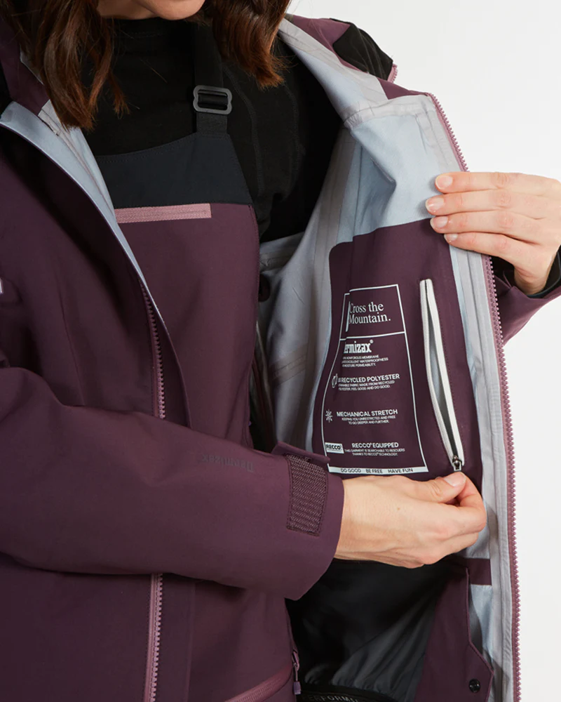 Solitaire Ladies Ski Jacket Plum - Image 17