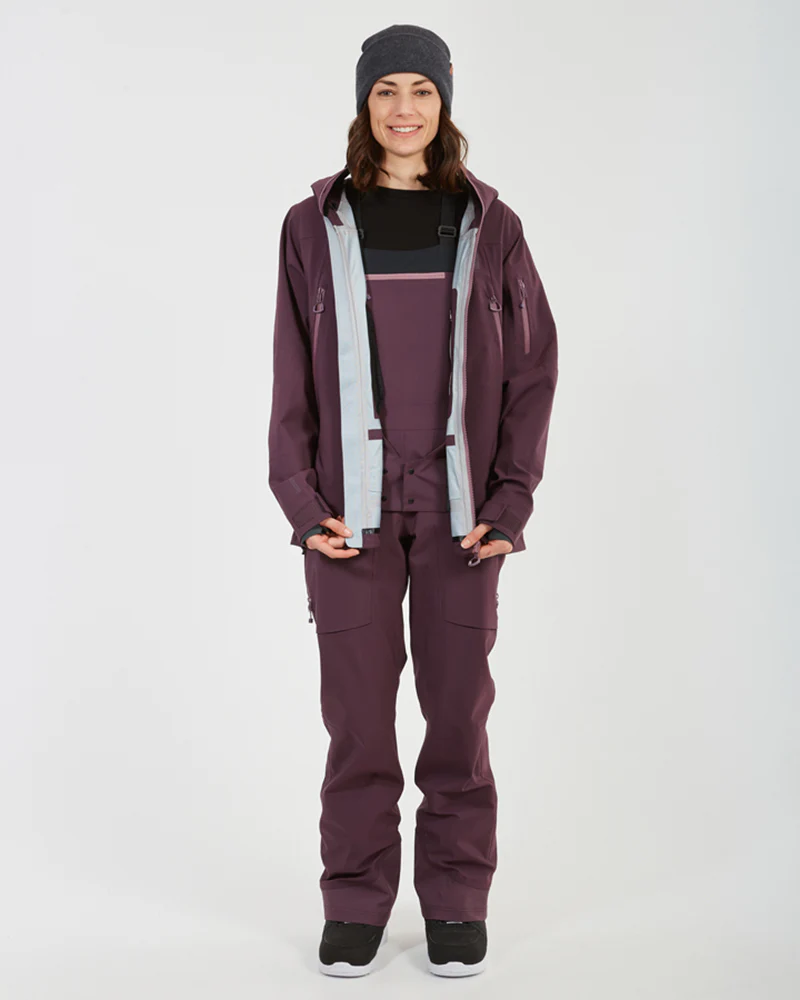 Solitaire Ladies Ski Jacket Plum - Image 6