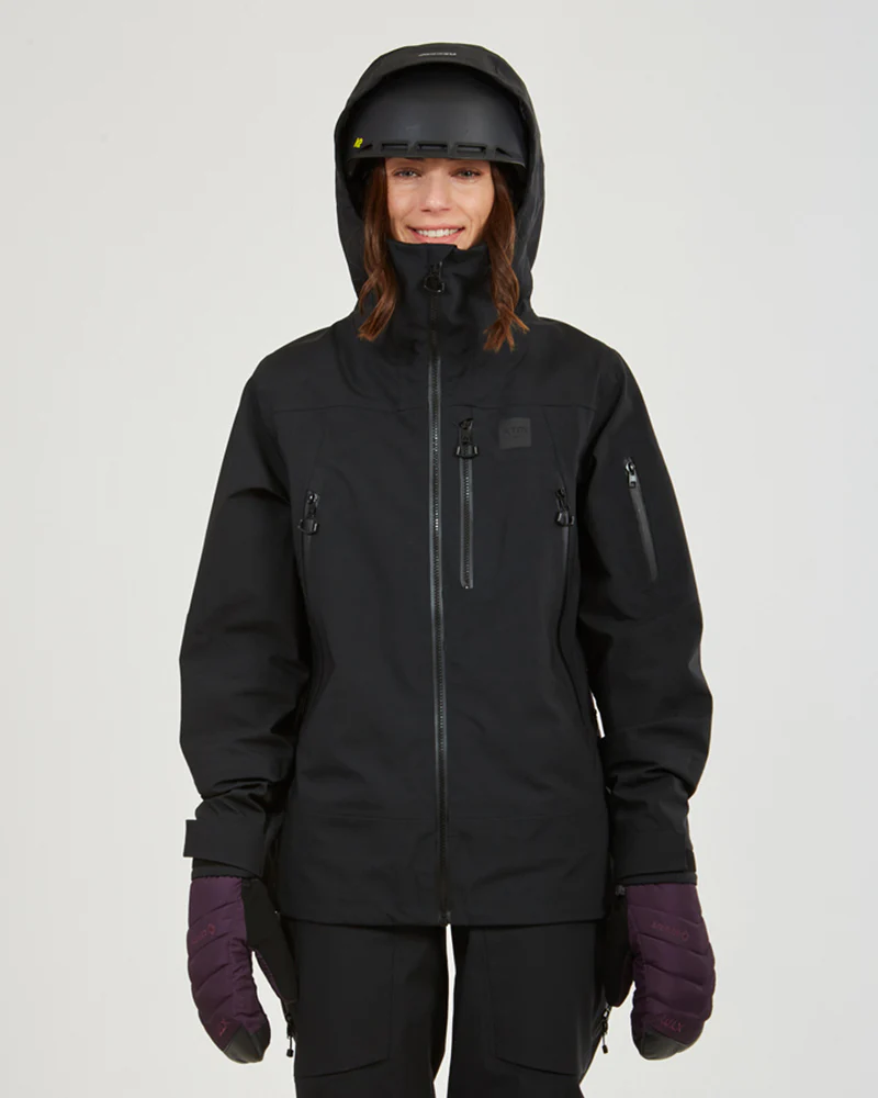 Solitaire Ladies Ski Jacket Black - Image 2