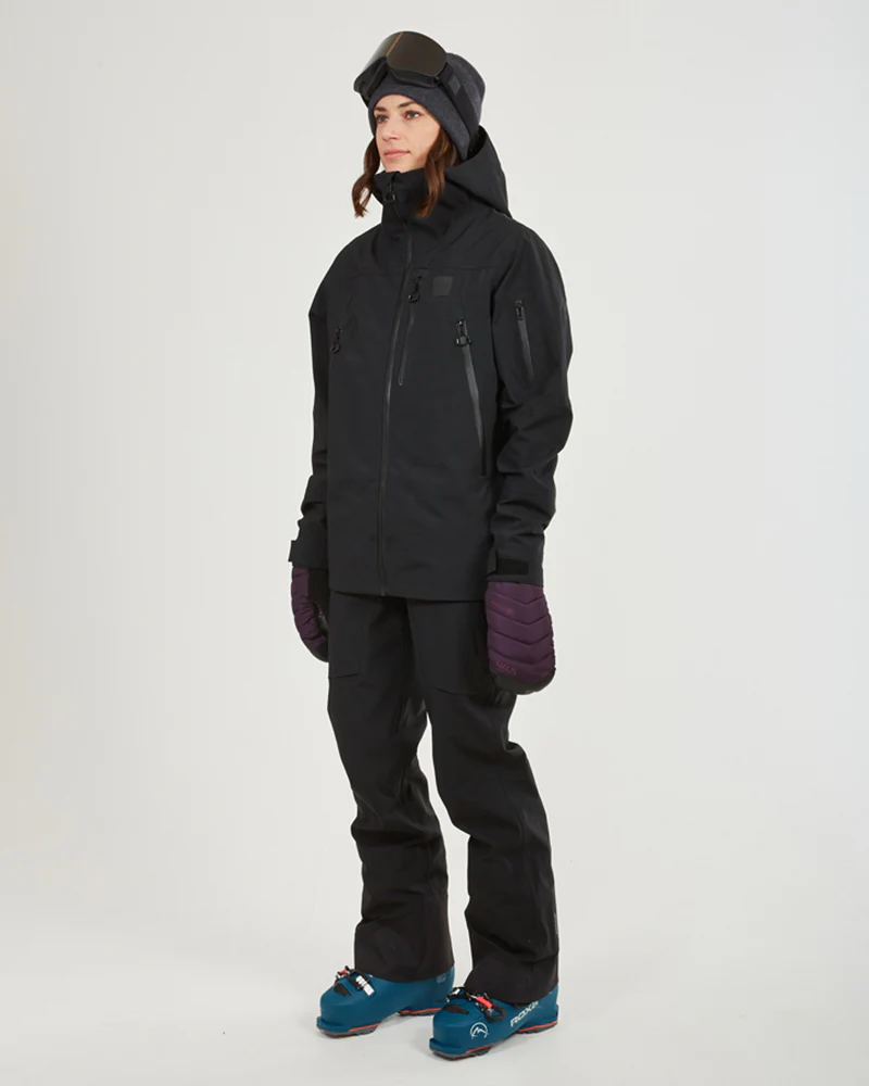 Solitaire Ladies Ski Jacket Black - Image 4