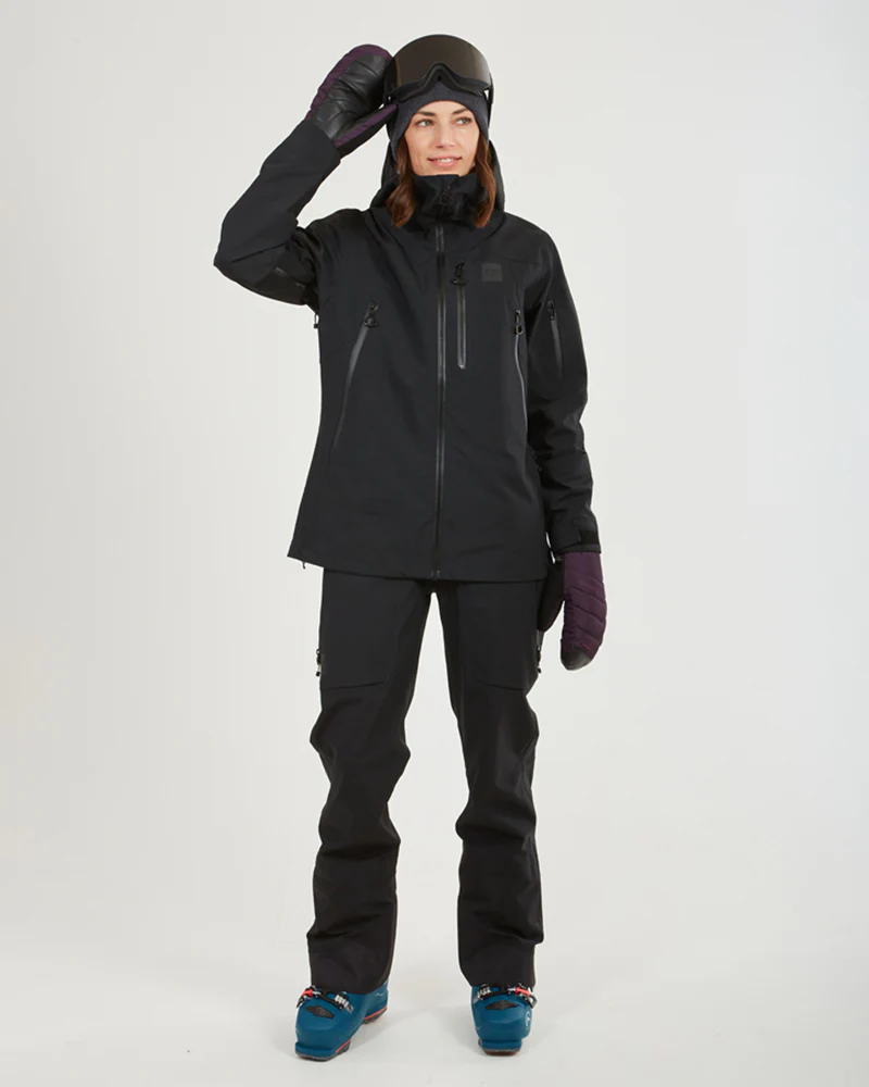 Solitaire Ladies Ski Jacket Black - Image 5