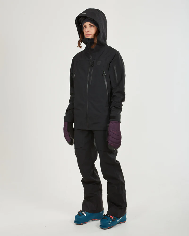 Solitaire Ladies Ski Jacket Black - Image 6