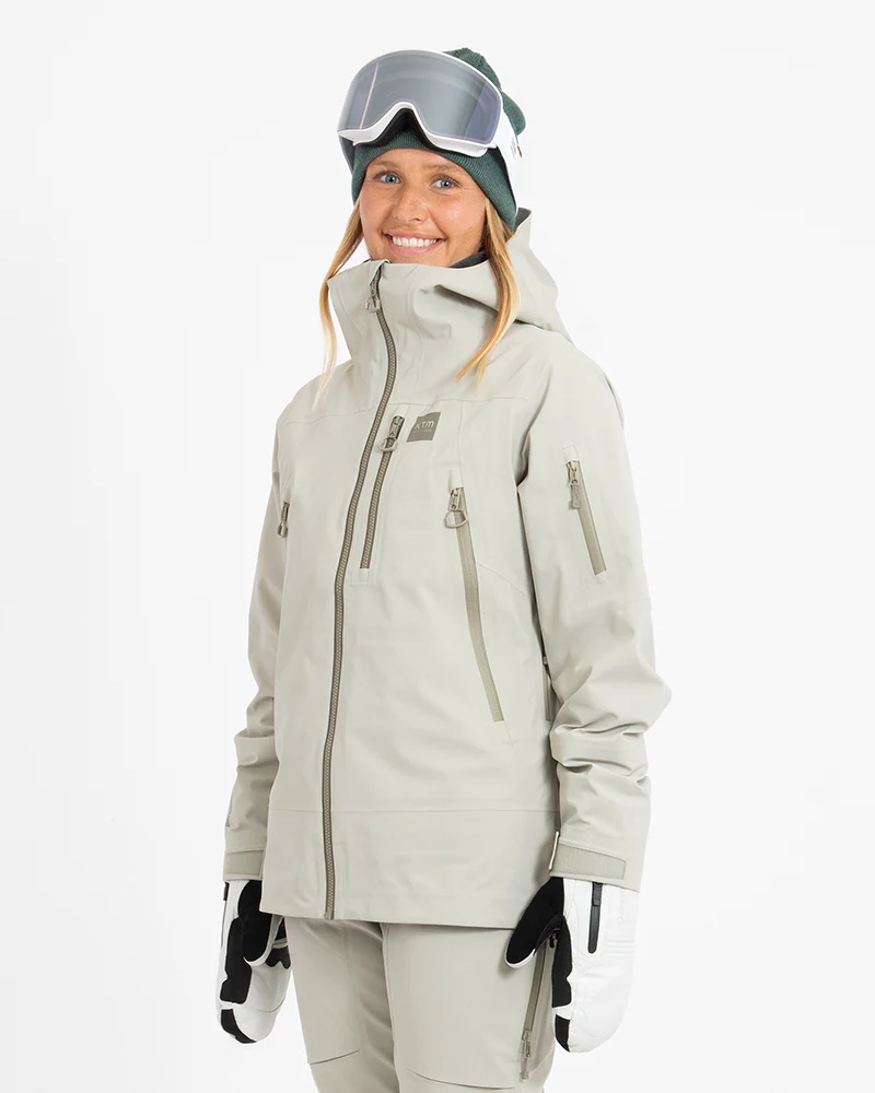 Solitaire Ladies Ski Jacket Stone Grey