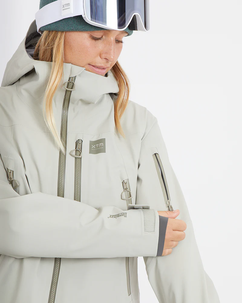 Solitaire Ladies Ski Jacket Stone Grey - Image 18