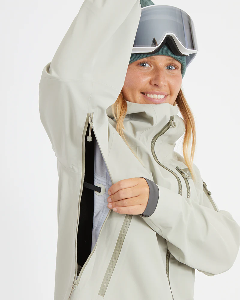 Solitaire Ladies Ski Jacket Stone Grey - Image 19