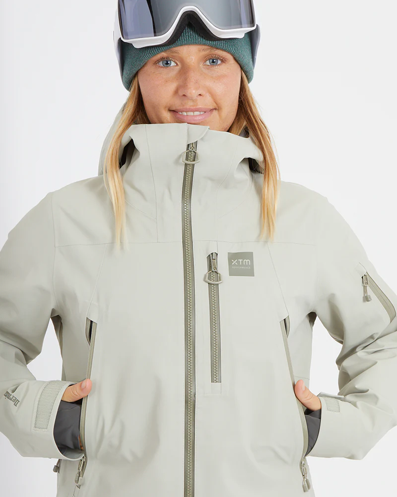 Solitaire Ladies Ski Jacket Stone Grey - Image 22