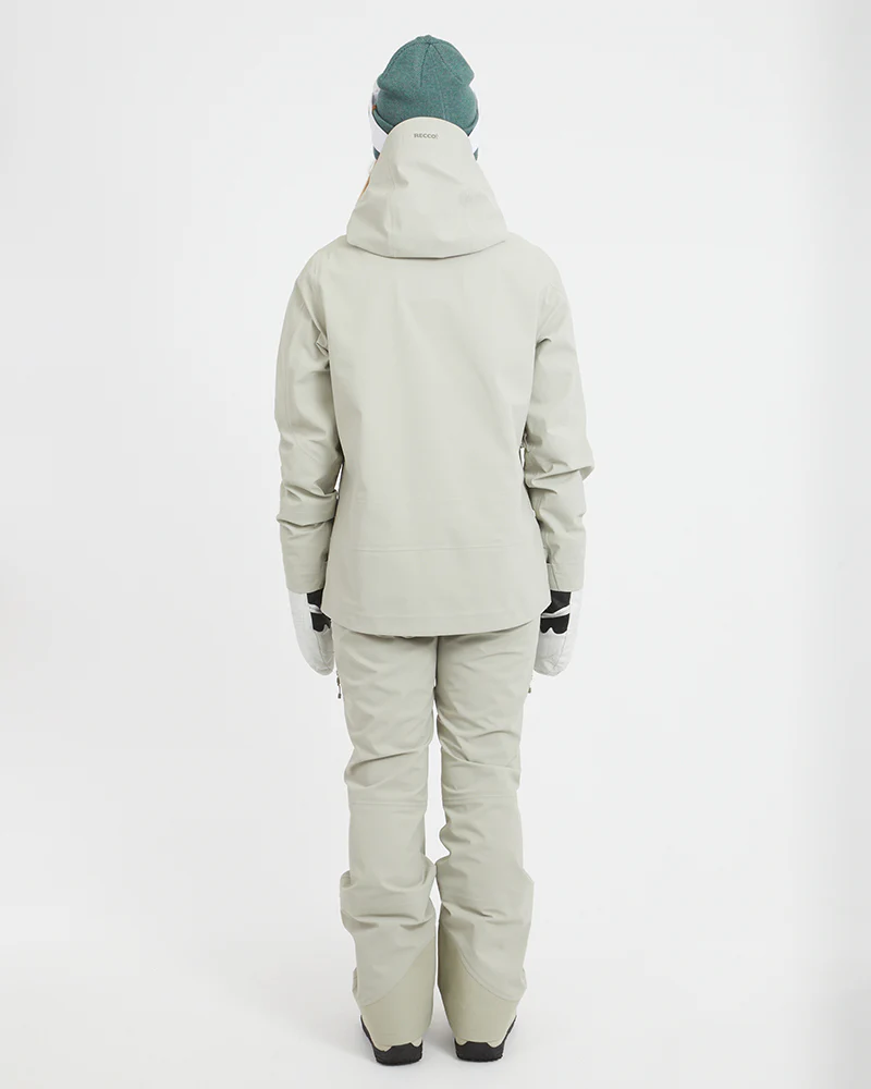 Solitaire Ladies Ski Jacket Stone Grey - Image 6