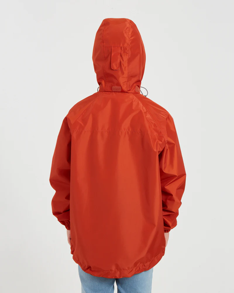 Stash 2L Kids Packable Rain Jacket Burnt Orange - Image 10