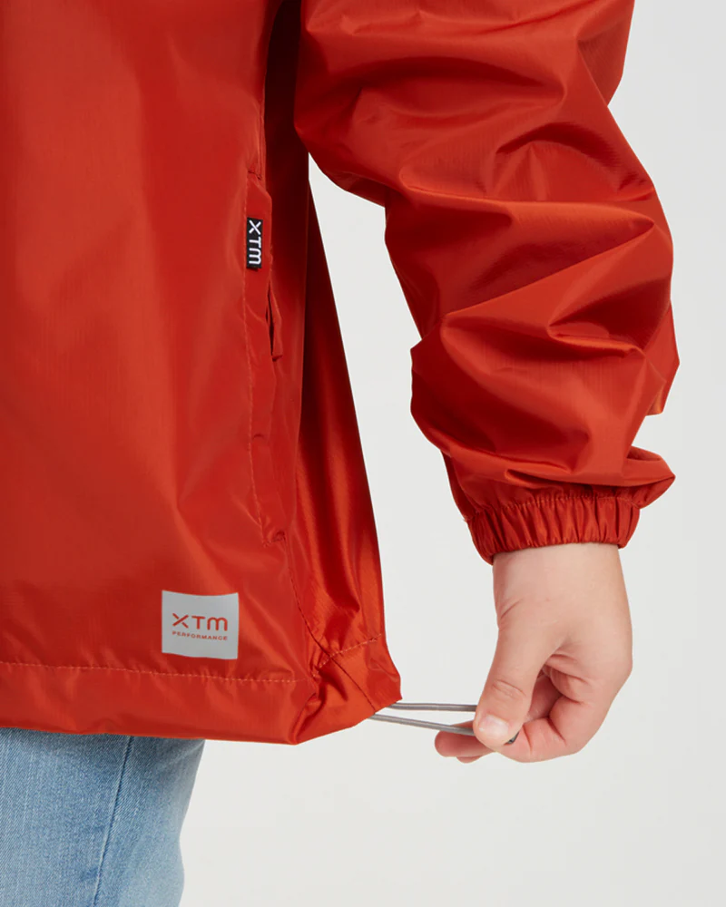 Stash 2L Kids Packable Rain Jacket Burnt Orange - Image 14