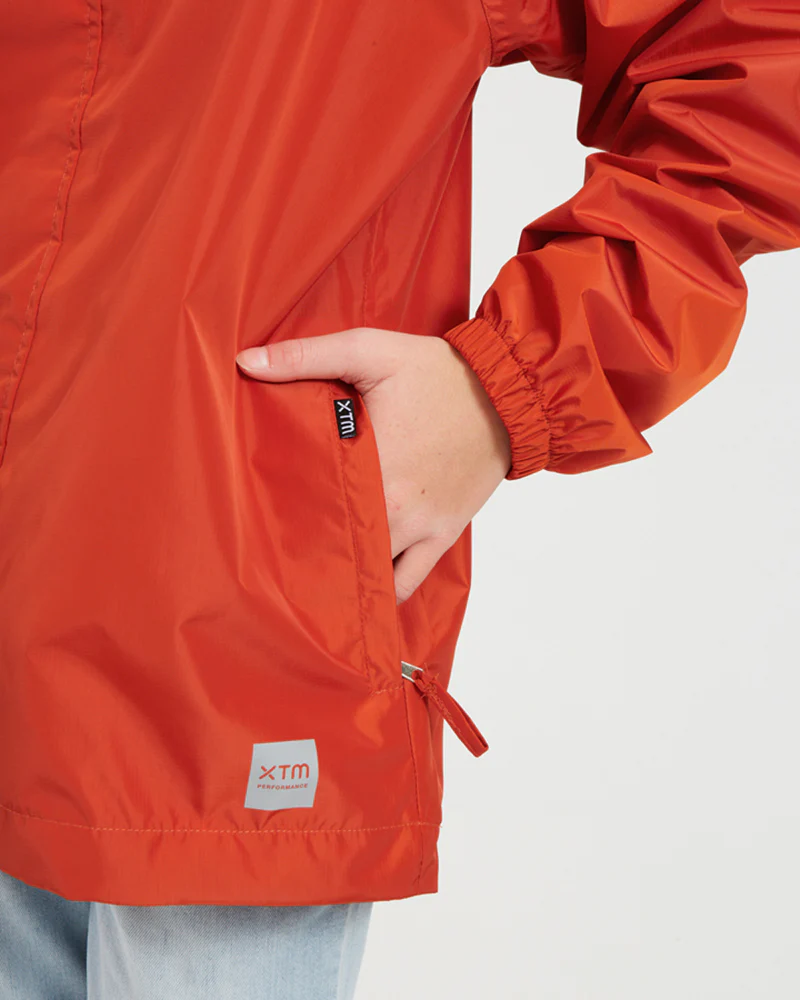 Stash 2L Kids Packable Rain Jacket Burnt Orange - Image 15
