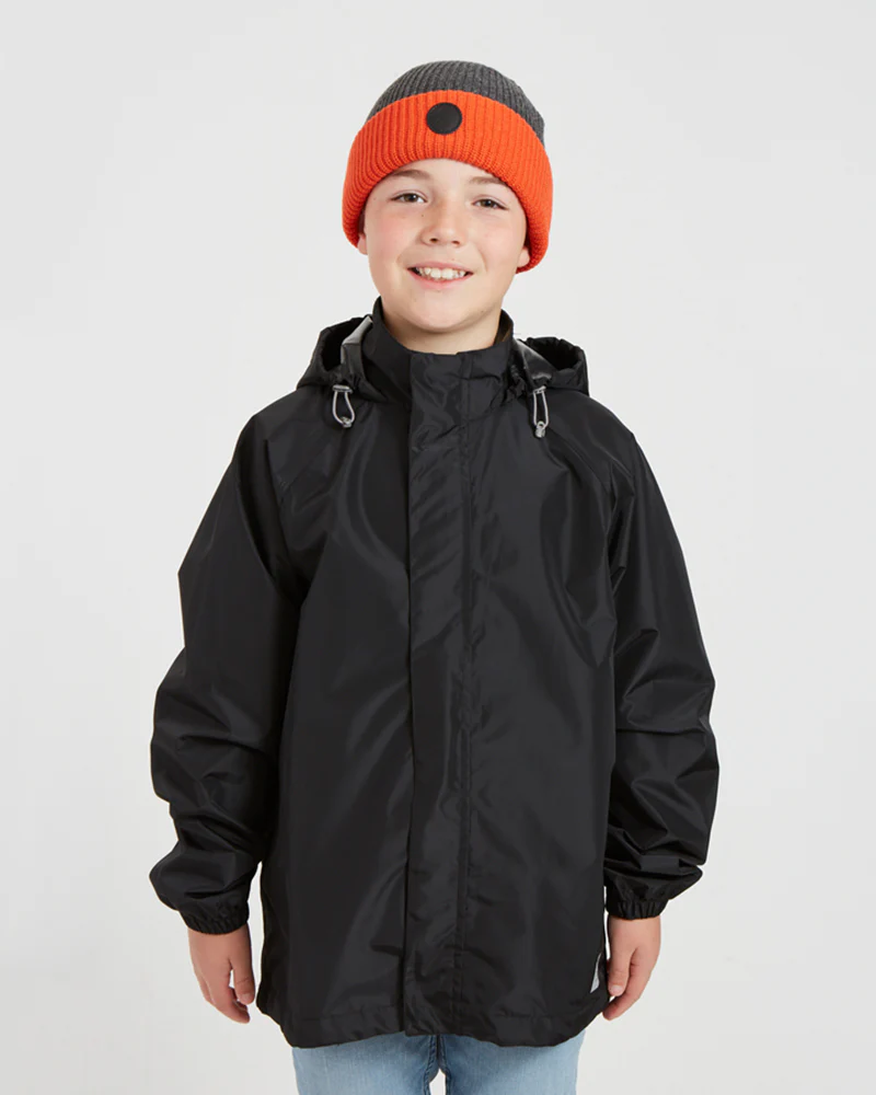 Stash 2L Kids Packable Rain Jacket Black