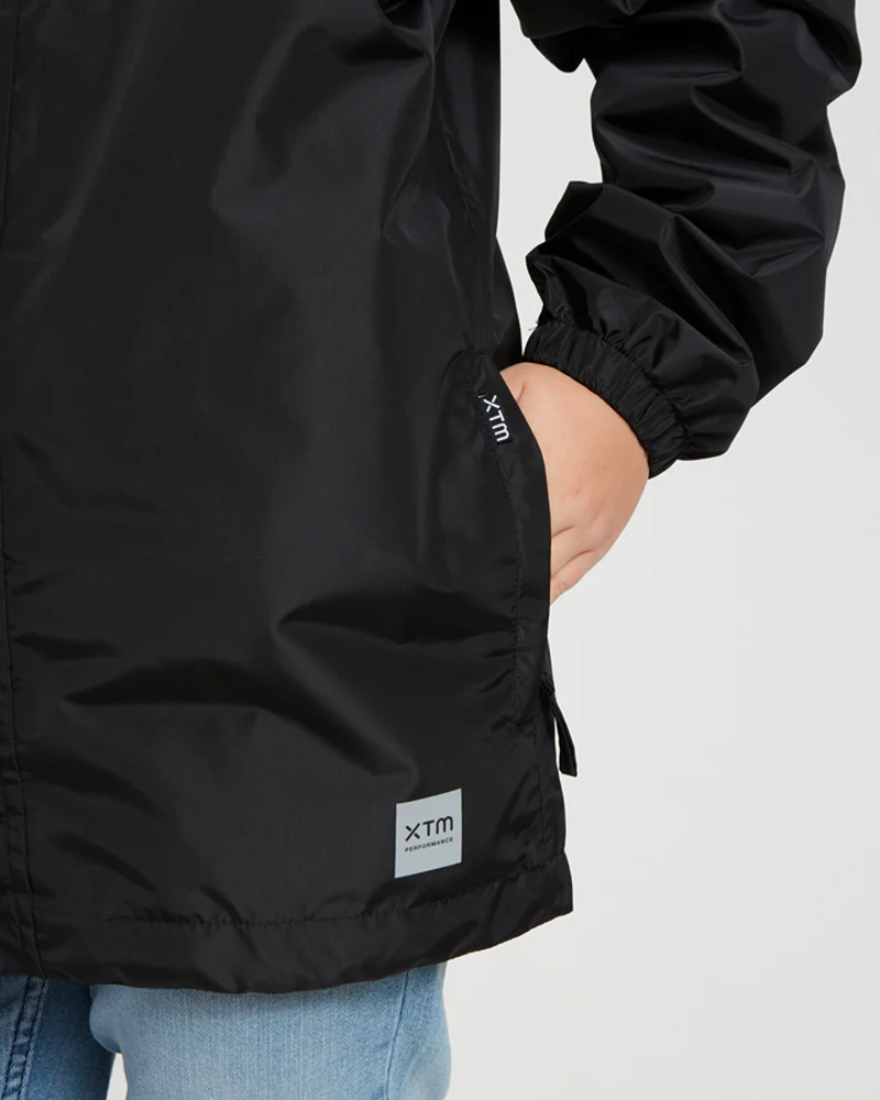 Stash 2L Kids Packable Rain Jacket Black - Image 8