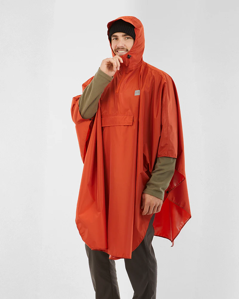 Stash 2L Waterproof Premium Tech Poncho - Burnt Orange