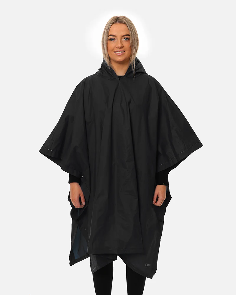 Stash Packable Rain Poncho Black - Image 3