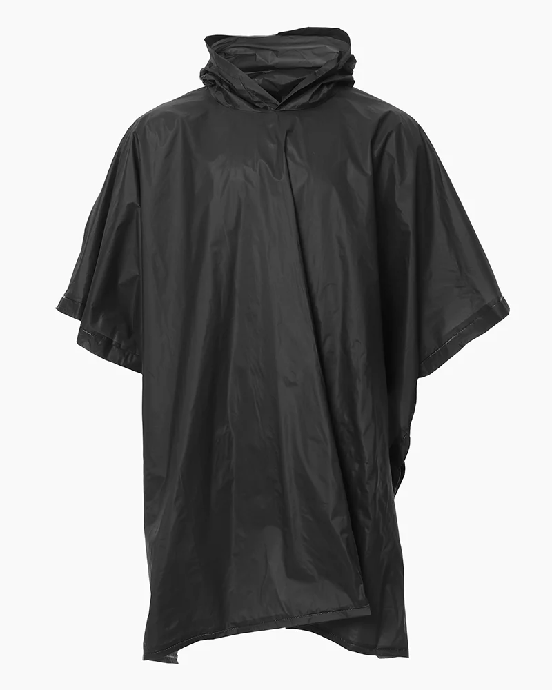 Stash Packable Rain Poncho Black - Image 4
