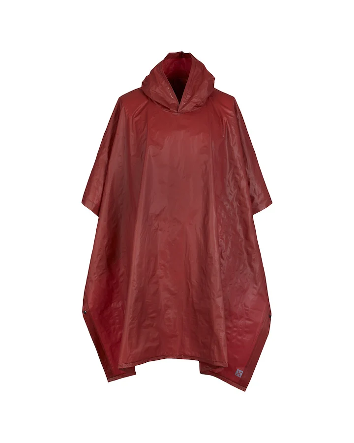 Stash Packable Rain Poncho Maroon - Image 4