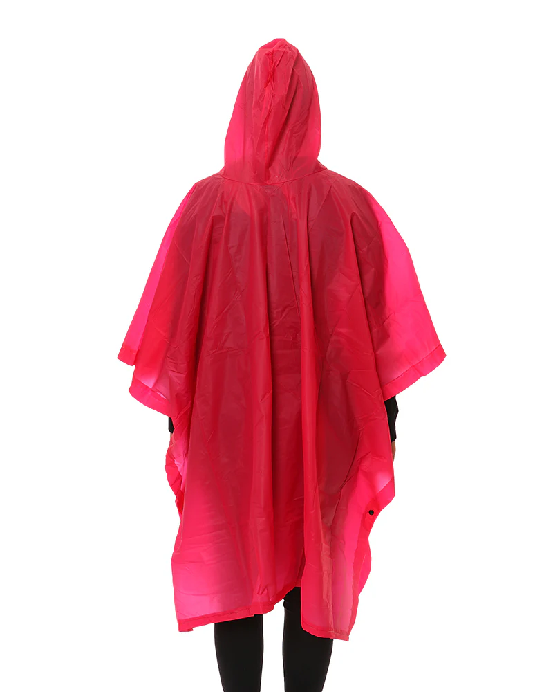 Stash Packable Rain Poncho Raspberry - Image 3
