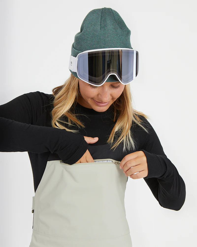 Stellar Ladies Women's Snow Bib Pant Stone Grey - Image 5