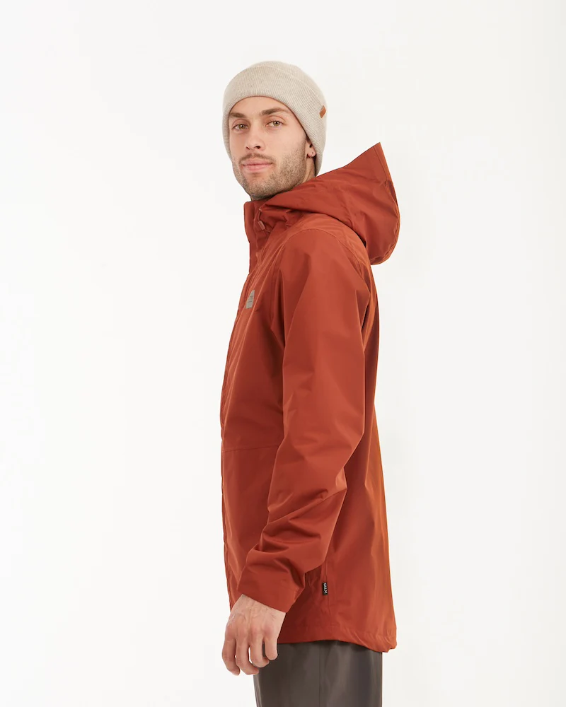 Takayna Mens Premium Packable Waterproof Rain Jacket Brick - Image 3