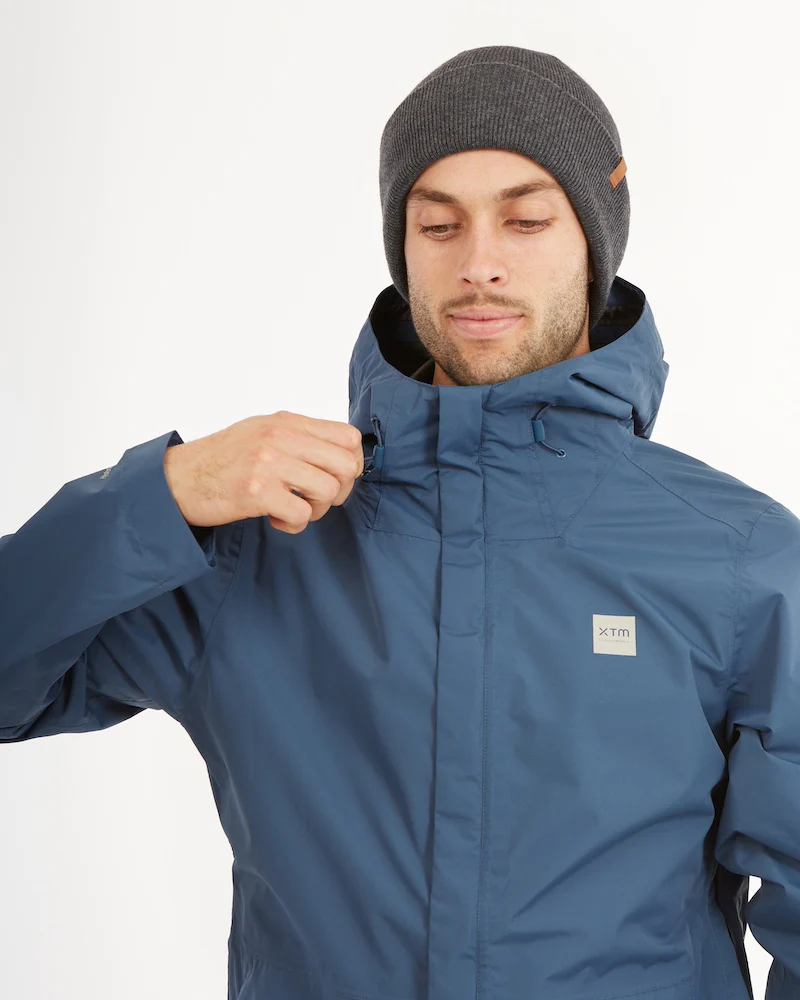 Takayna Mens Premium Packable Waterproof Rain Jacket - Slate Blue - Image 3