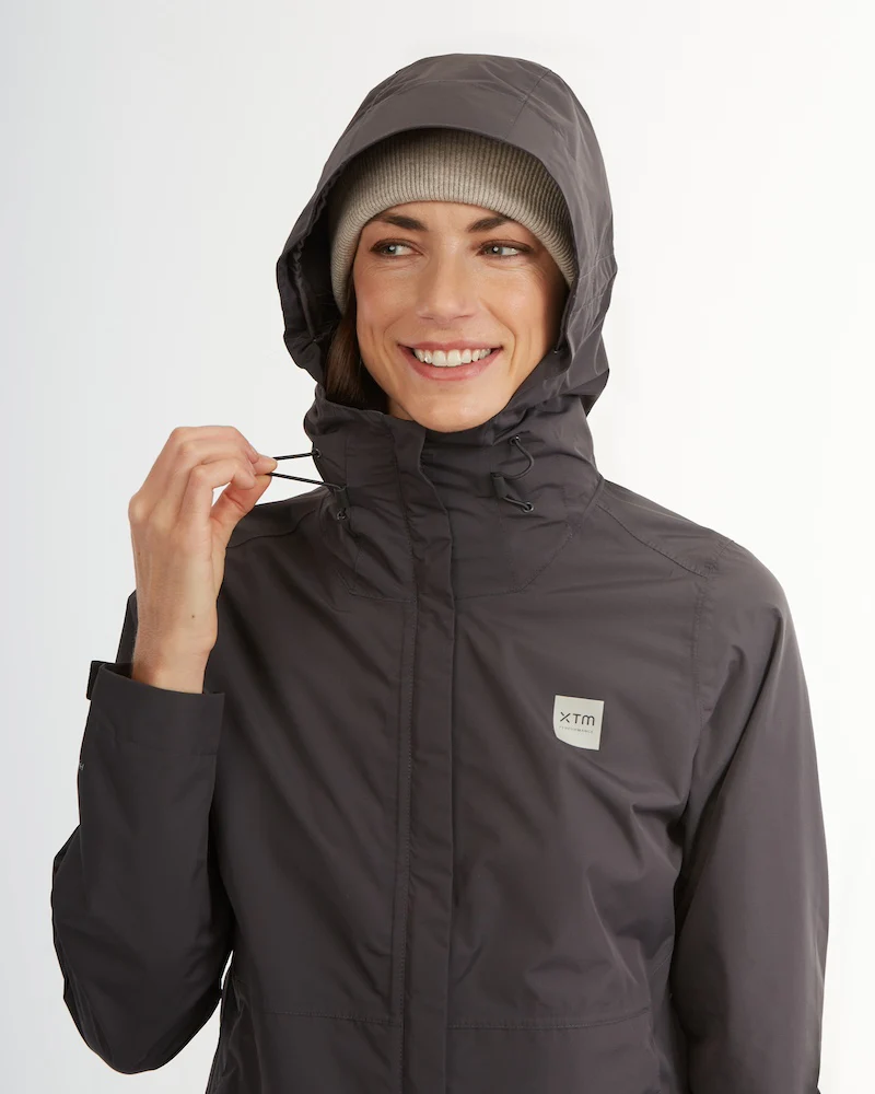 Takayna Womens Premium Packable Waterproof Rain Jacket Granite - Image 12