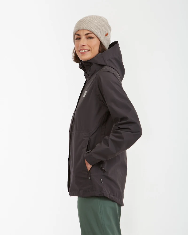 Takayna Womens Premium Packable Waterproof Rain Jacket Granite - Image 3