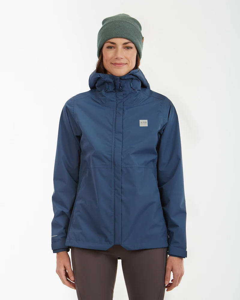 Takayna Womens Premium Packable Waterproof Rain Jacket Slate Blue