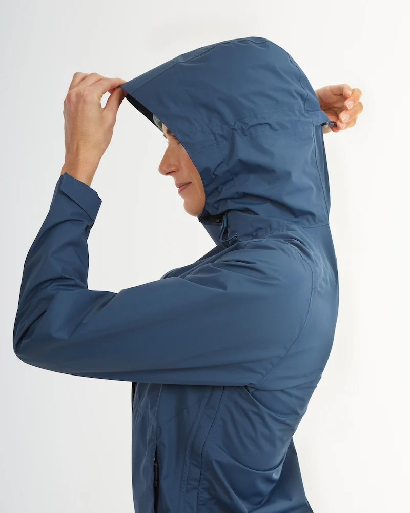 Takayna Womens Premium Packable Waterproof Rain Jacket Slate Blue - Image 12