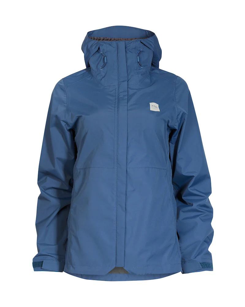 Takayna Womens Premium Packable Waterproof Rain Jacket Slate Blue - Image 14