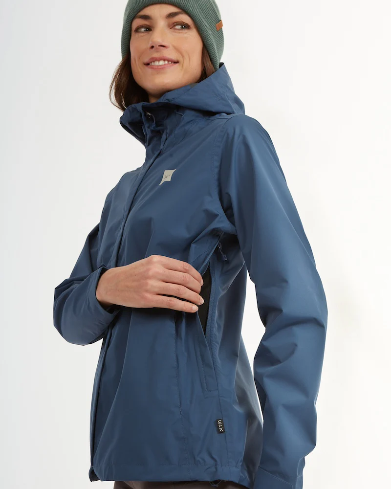 Takayna Womens Premium Packable Waterproof Rain Jacket Slate Blue - Image 6