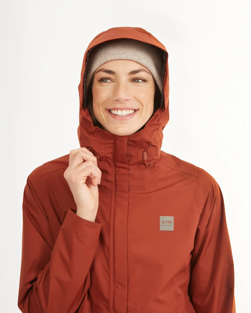 Takayna Womens Premium Packable Waterproof Rain Jacket Brick - Image 11