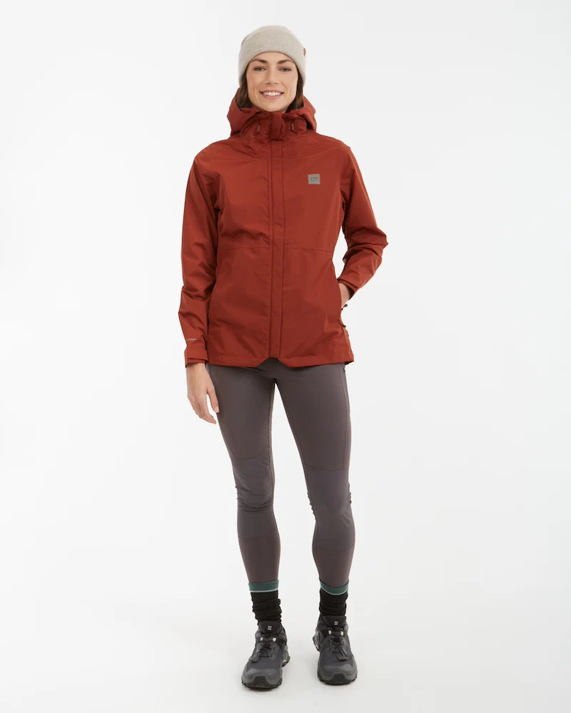 Takayna Womens Premium Packable Waterproof Rain Jacket Brick - Image 13