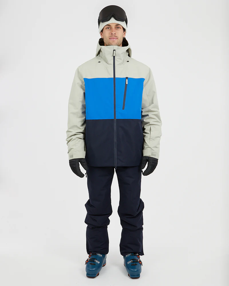 Traverse III Mens Ski Jacket Stone Grey - Image 4