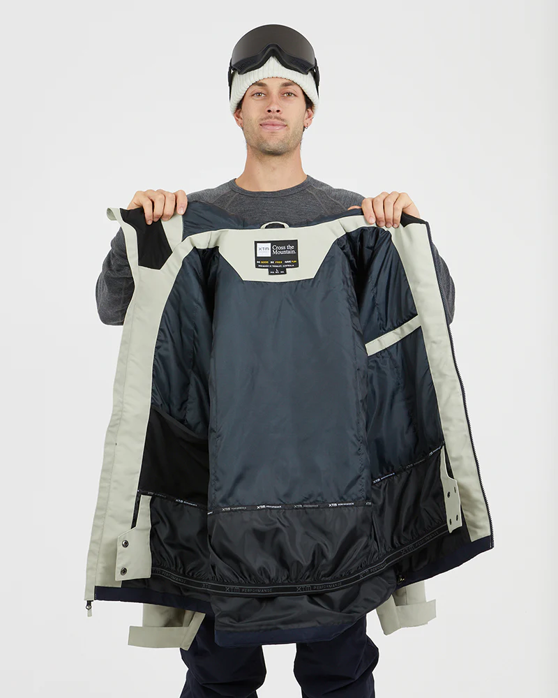 Traverse III Mens Ski Jacket Stone Grey - Image 9