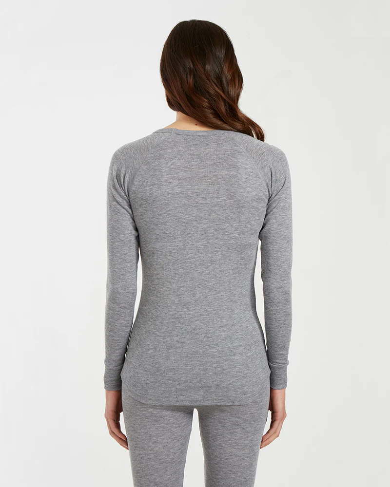 Unisex Heatflex Thermal Top Charcoal Marle - Image 3