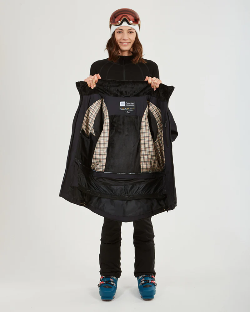Vallee Womens Ski Jacket Black - Image 9