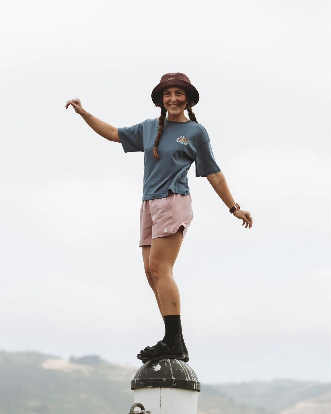 Waratah Womens Quick-Dry Organic Cotton Shorts Rose Dust - Image 2