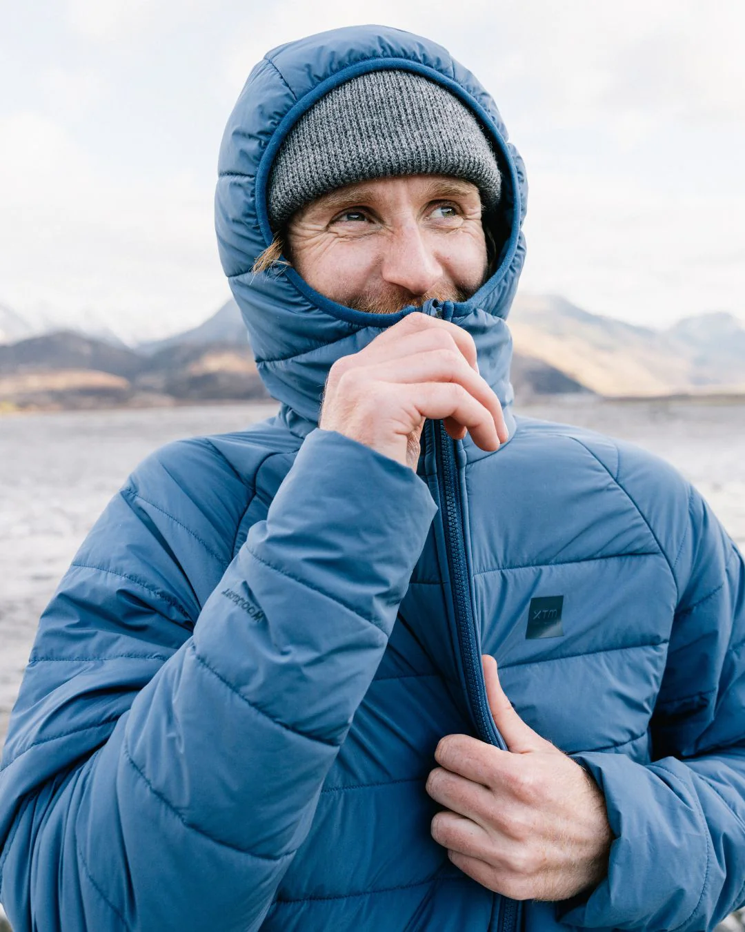 WOOLXLOFT Mens Puffer Jacket Slate Blue - Image 2