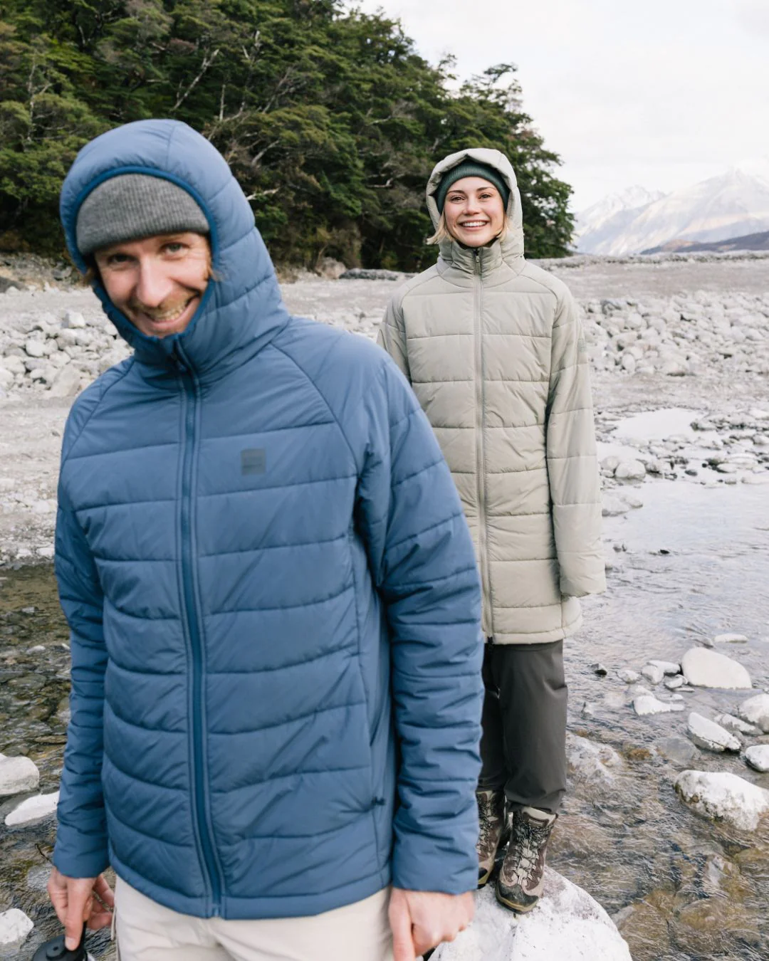 WOOLXLOFT Mens Puffer Jacket Slate Blue - Image 4