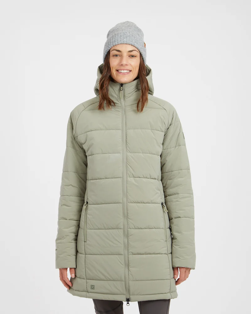 WOOLXLOFT Womens Insulated Puffer Coat Light Khaki