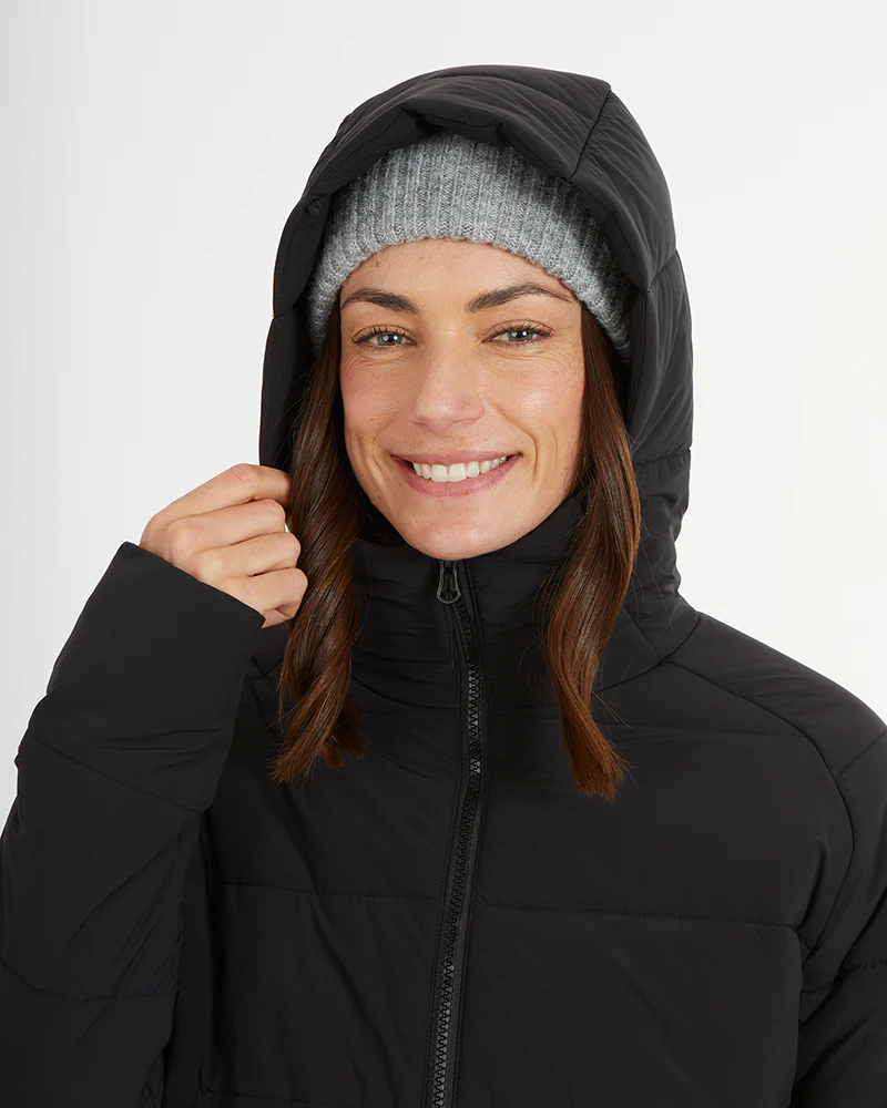 WOOLXLOFT Womens Insulated Puffer Coat Black - Image 2