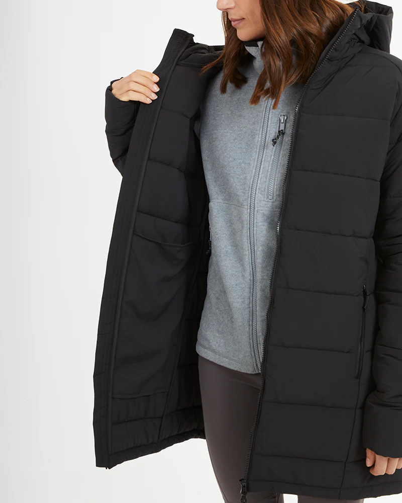 WOOLXLOFT Womens Insulated Puffer Coat Black - Image 4