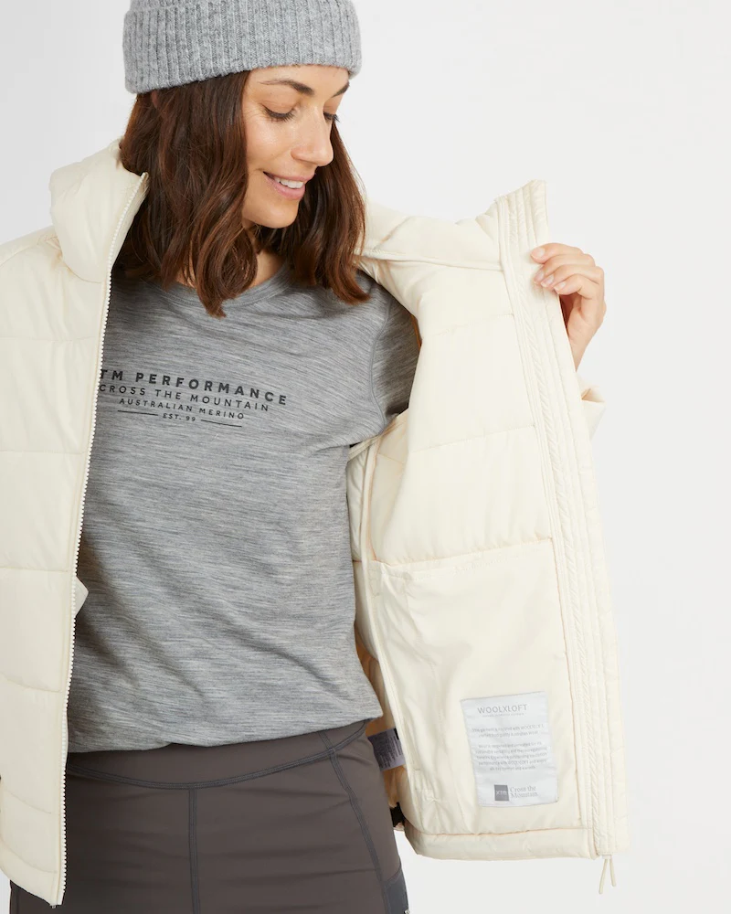 WOOLXLOFT Womens Insulated Puffer Jacket Bone - Image 6