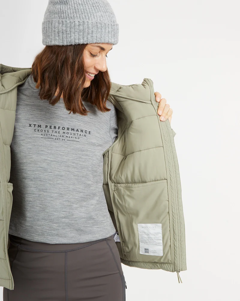 WOOLXLOFT Womens Insulated Puffer Jacket Light Khaki - Image 6
