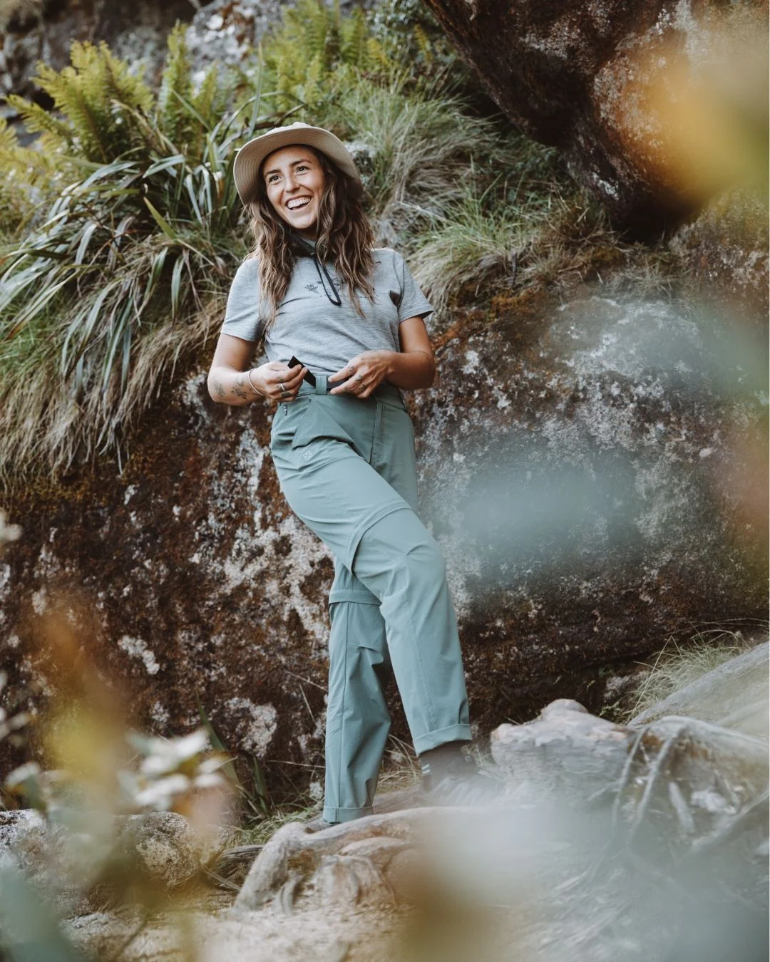 Wye River Ladies Zip Off Hike Pants Spruce Green - Image 4