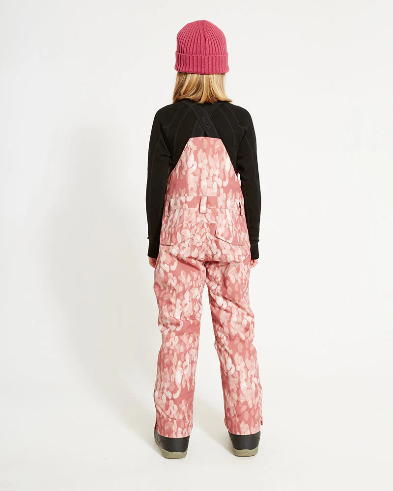 Zeppelin Kids 8-16 Bib Snow Pant Dusty Pink Soft Camo - SALE - Image 2
