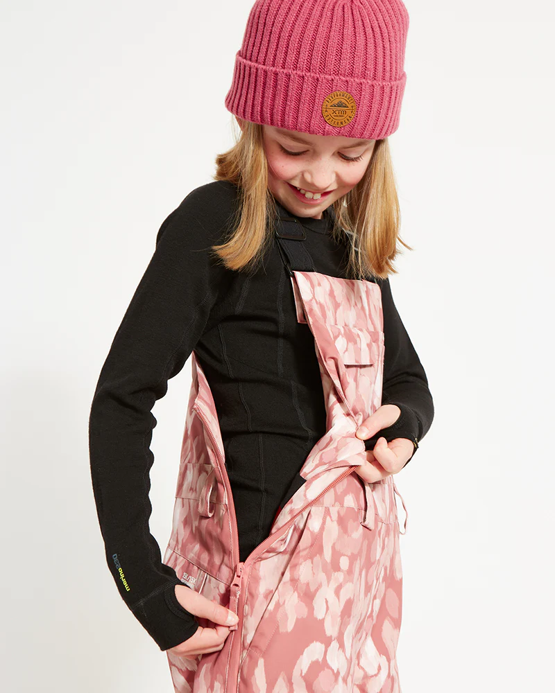 Zeppelin Kids 8-16 Bib Snow Pant Dusty Pink Soft Camo - SALE - Image 4